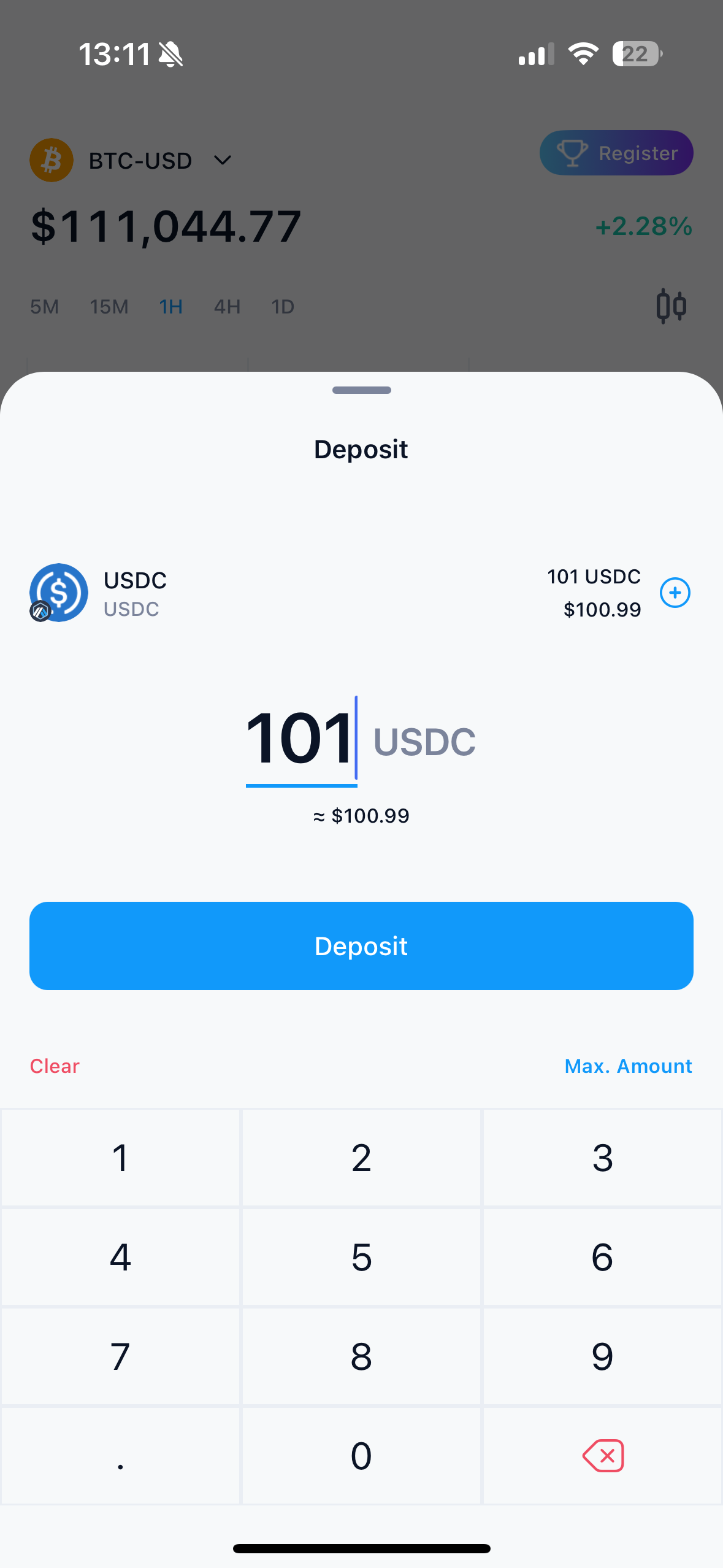 Deposit to dYdX